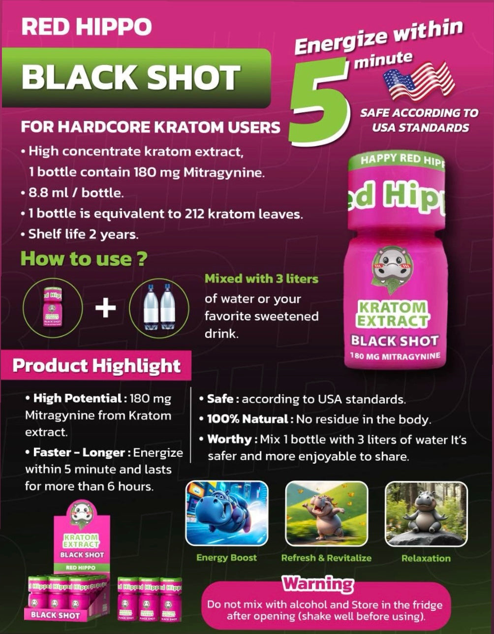 Red Hippo – Black Shot (8.8ml)